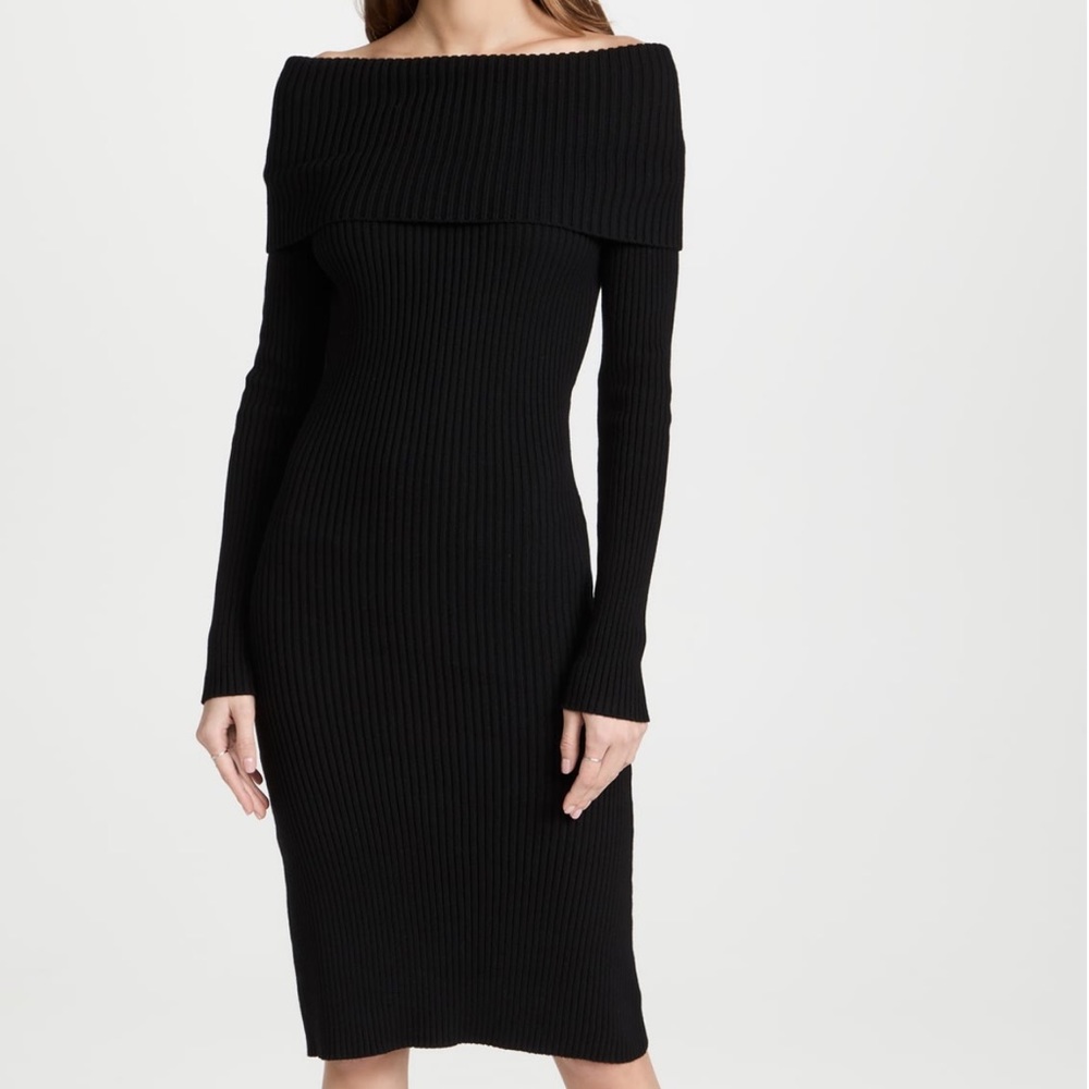 Brand is 525 America. Elegant off-shoulder / soft ribbed fabric.